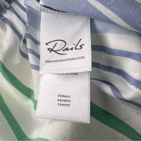 Rails White Colorful Portofino Striped Organic Cotton Blend Boxer Shorts XXS NWT - Picture 11 of 16